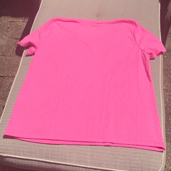 PINK SEQUIN HEART EMBELLISHED SHORT SLEEVE T-SHIRT, SIZE XL - Picture 4 of 6